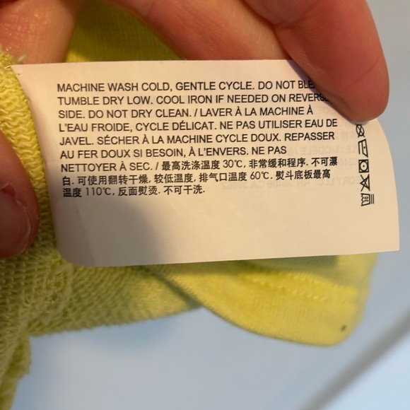 Theory Lemon Short Sleeve Sweatshirt Dress - Picture 5 of 5